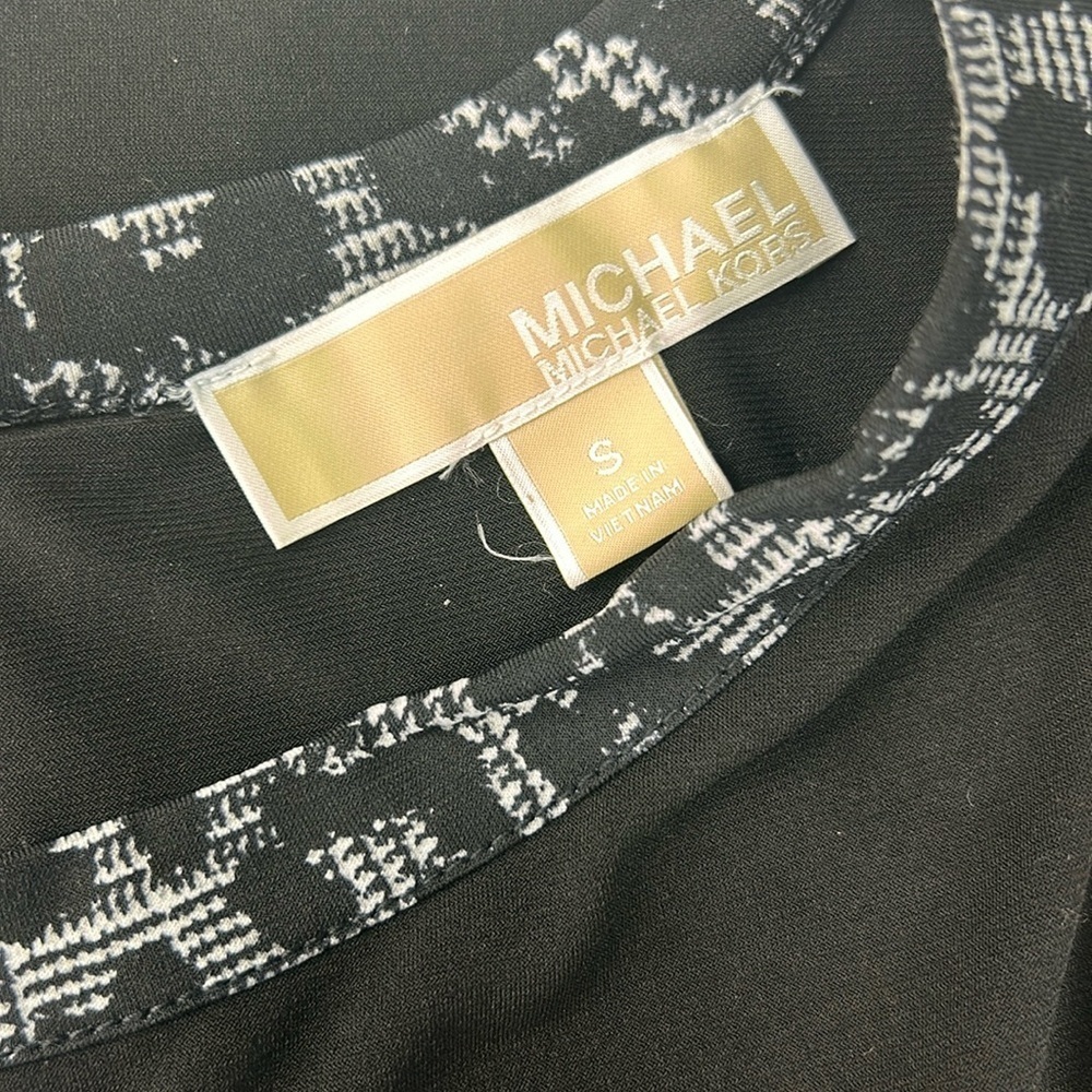 MICHAEL KORS Black Faux Wrap Dress - Small! - Picture 3 of 7